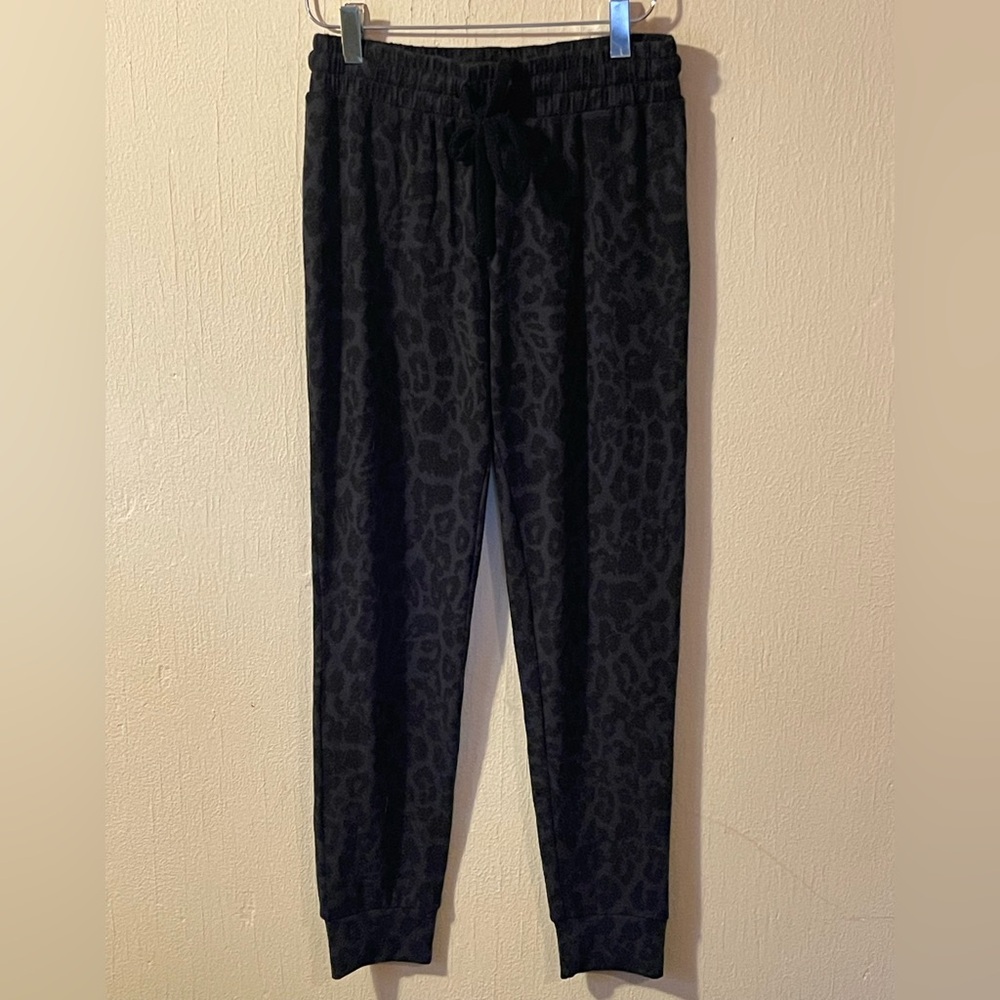 NWT LNA Brushed Black Leopard Print Joggers